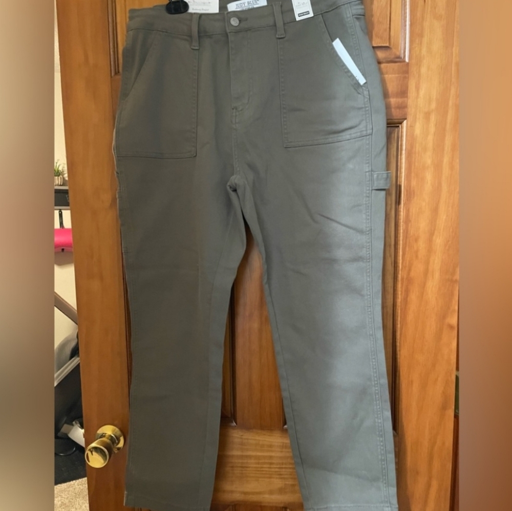 Sale🥰 Womens Judy Blue Army Green High Waist Cargo